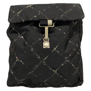 CHANEL Old Travel Line Black White Nylon Backpack bran-437-090325